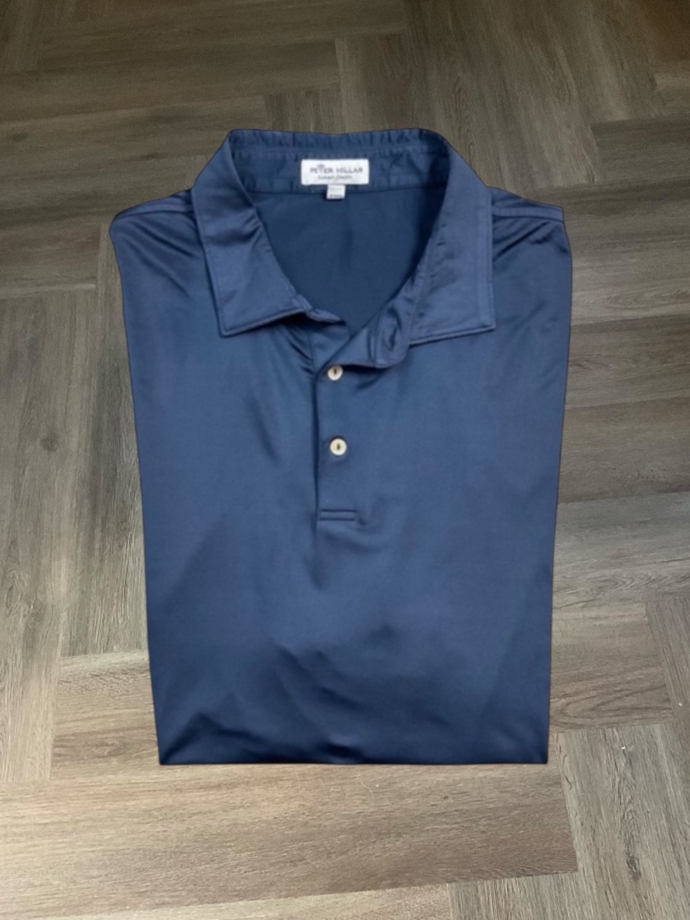 Peter Millar Canterwood Golf Performance Polo Shirt Mens XXL Navy Blue Preppy‎